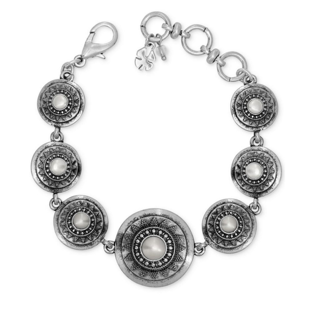 Lucky Brand Silver Bracelet with Pearl Accents